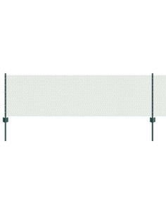 Recinzione con Posto Verde 0,6 x 10 m Acciaio e PVC 2