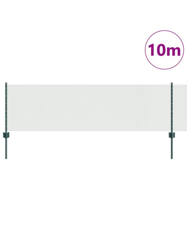 Recinzione con Posto Verde 0,6 x 10 m Acciaio e PVC