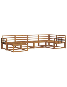 Set di divani da esterno 6 pcs Naturale 2
