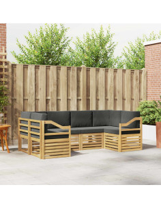 Set divano sezionale 6 pcs Bianco e Antracite