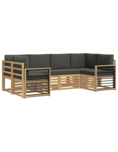 Set divano sezionale 6 pcs Bianco e Antracite