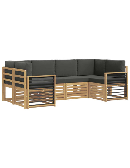 Set divano sezionale 6 pcs Bianco e Antracite