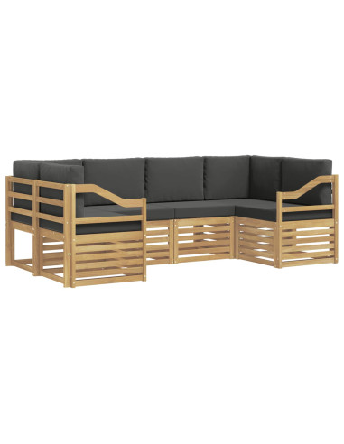 Set divano sezionale 6 pcs Bianco e Antracite