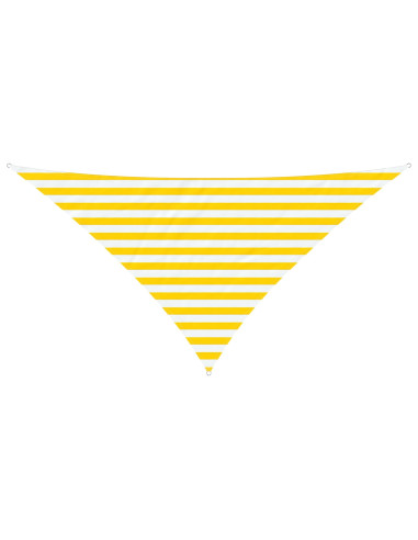Telo Ombra da Esterno Giallo e Bianco 2,5 x 2,5 x 3,5 m