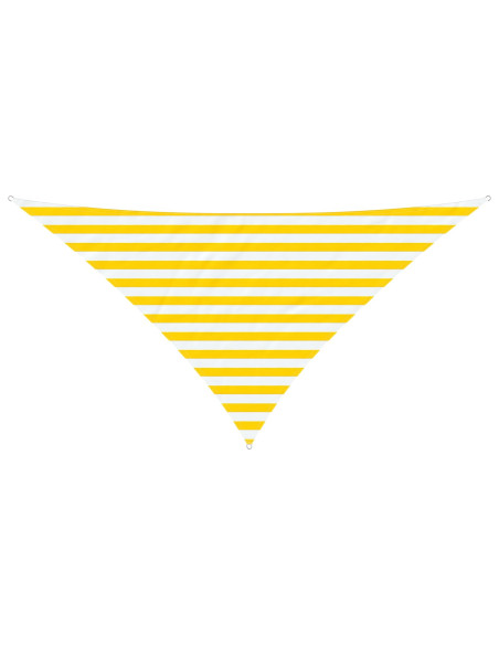 Telo Ombra da Esterno Giallo e Bianco 2,5 x 2,5 x 3,5 m