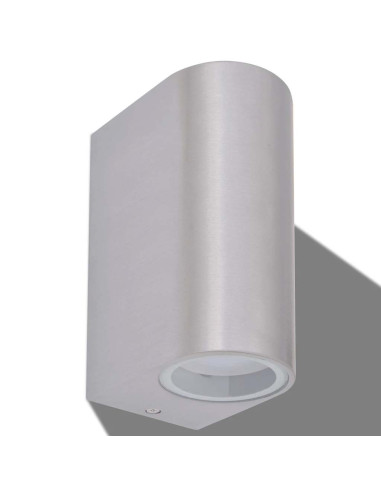 Applique LED Rotonda da Parete 2 pz Proiezione Alto/in Basso