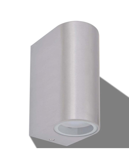 Applique LED Rotonda da Parete 2 pz Proiezione Alto/in Basso