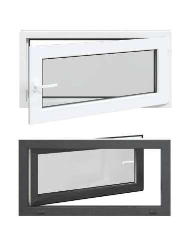 Finestra per Soffitta RISOR Antracite 100 x 50 cm PVC e Vetro