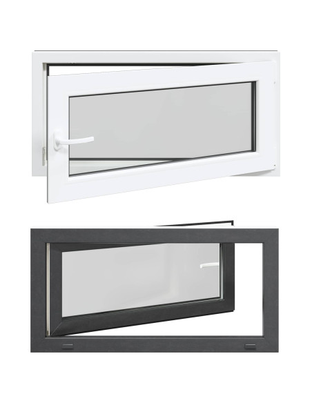 Finestra per Soffitta RISOR Antracite 100 x 50 cm PVC e Vetro