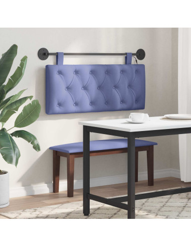 Testiera sospesa Con luce LED Blu jeans Tessuto