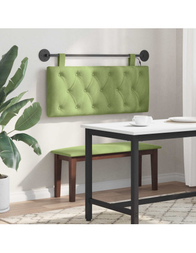 Testiera sospesa Con luce LED Verde chiaro Velluto