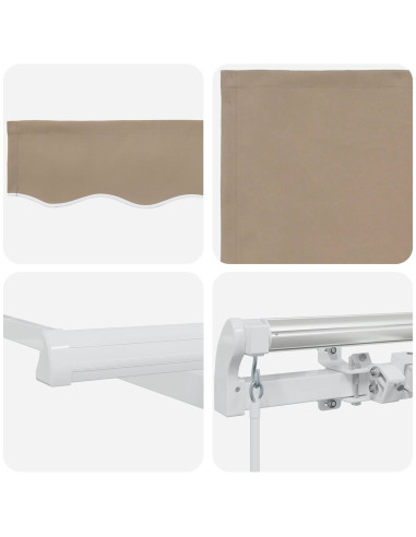Tenda da Sole Beige 300 x 250 x 165 cm Poliestere