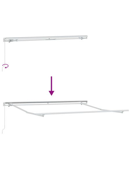 Tenda da Sole Beige 300 x 250 x 165 cm Poliestere