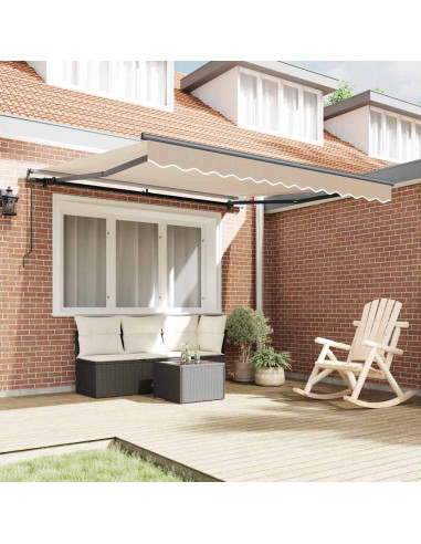 Tenda Retrattile Beige 300 x 250 cm Poliestere e Acciaio