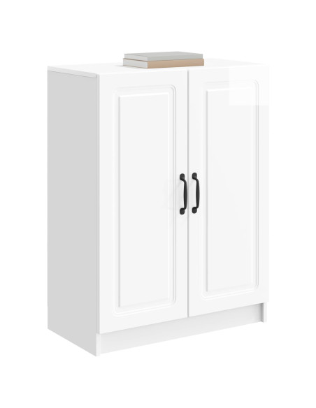 Credenza Bianco Lucido 66 x 34,5 x 87 cm Legno ingegnerizzato