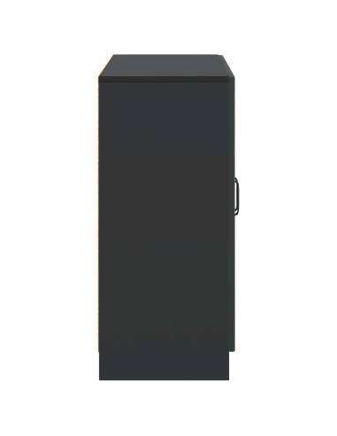 Credenza Nero 89 x 34,5 x 77 cm Legno ingegnerizzato