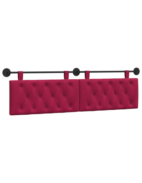 Testata appesa Rosso Vino 170 x 55 x 7 cm Velluto