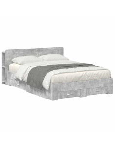 Telaio del letto con storage Grigio Cemento 150 x 200 cm
