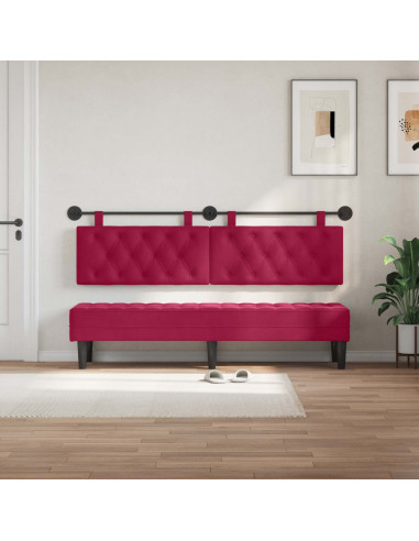 Testata appesa Rosso Vino 170 x 55 x 7 cm Velluto