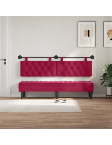 Testata appesa Rosso Vino 170 x 55 x 7 cm Velluto