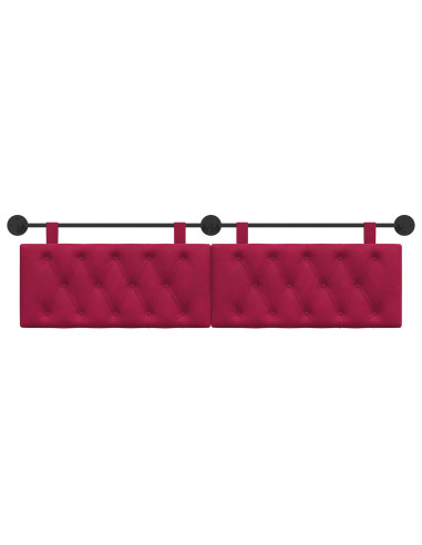 Testata appesa Rosso Vino 170 x 55 x 7 cm Velluto