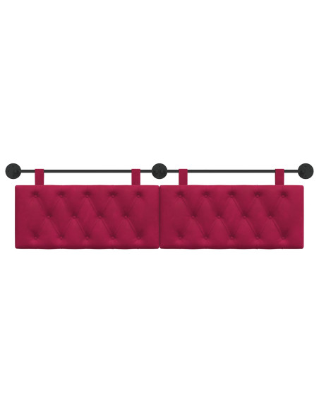 Testata appesa Rosso Vino 170 x 55 x 7 cm Velluto