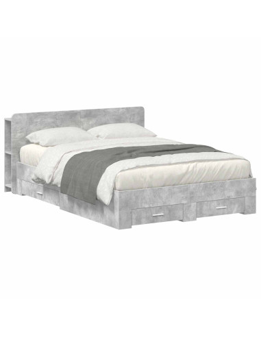Telaio del letto con storage Grigio Cemento 160 x 200 cm