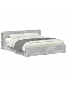 Telaio del letto con storage Grigio Cemento 200 x 200 cm