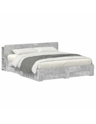 Telaio del letto con storage Grigio Cemento 200 x 200 cm