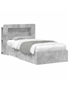 Telaio del letto con storage Grigio Cemento 80 x 200 cm