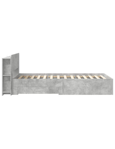 Telaio del letto con storage Grigio Cemento 80 x 200 cm