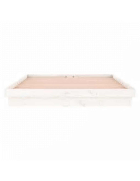 Giroletto con LED Bianco 160x200 cm in Legno Massello