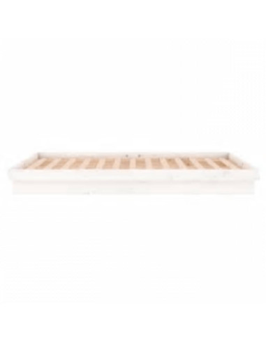 Giroletto con LED Bianco 160x200 cm in Legno Massello