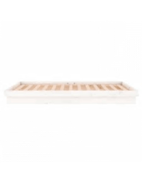 Giroletto con LED Bianco 160x200 cm in Legno Massello