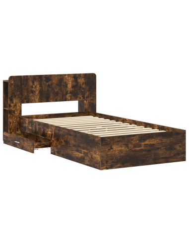 Telaio del letto con storage Rovere Fumo 80 x 200 cm