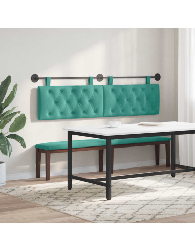 Testata appesa Turchese 170 x 55 x 7 cm Velluto