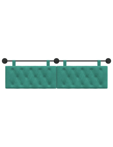 Testata appesa Turchese 170 x 55 x 7 cm Velluto