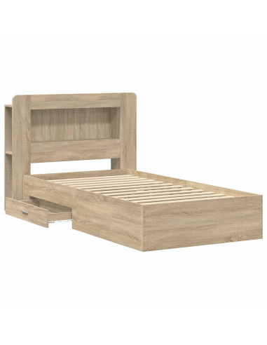 Telaio del letto con storage Rovere Sonoma 75 x 190 cm