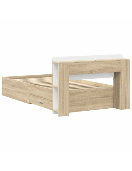 Telaio del letto con storage Rovere Sonoma 80 x 200 cm