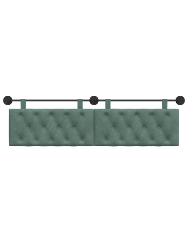 Testata appesa Verde Mare 170 x 55 x 7 cm Velluto