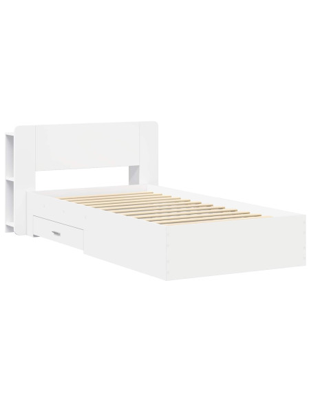 Telaio del letto con storage con testiera Bianco 80 x 200 cm