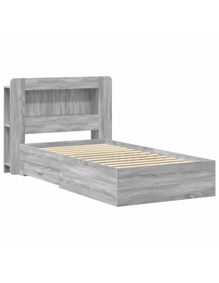 Telaio del letto con storage Sonoma grigio 80 x 200 cm