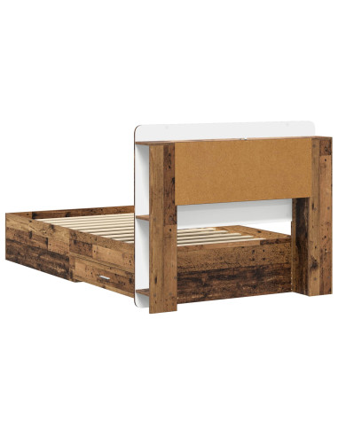 Telaio del letto con storage Legno antico 80 x 200 cm