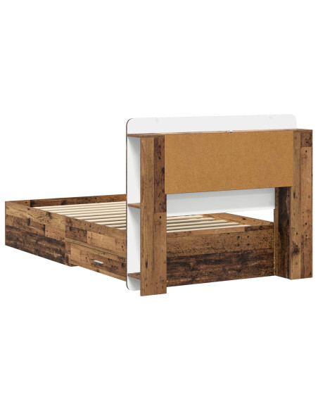Telaio del letto con storage Legno antico 80 x 200 cm