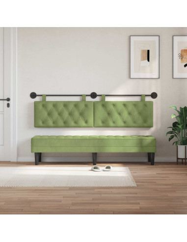Testata appesa Verde chiaro 190 x 55 x 7 cm Velluto