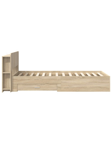 Telaio del letto con storage Rovere Sonoma 100 x 200 cm