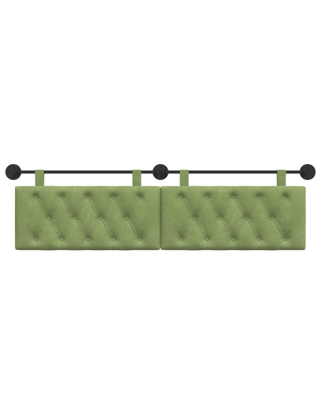 Testata appesa Verde chiaro 190 x 55 x 7 cm Velluto