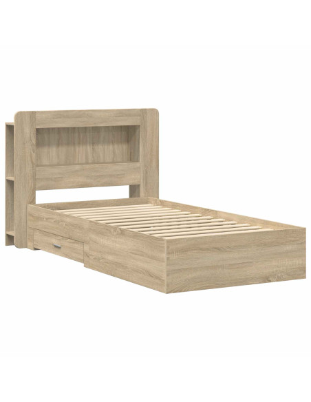 Telaio del letto con storage Rovere Sonoma 80 x 200 cm