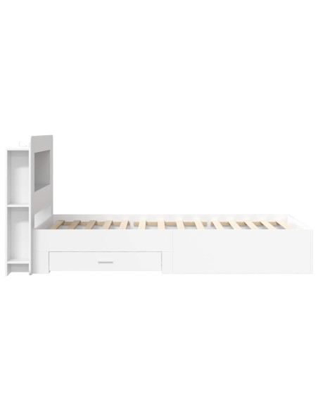 Telaio del letto con storage con testiera Bianco 80 x 200 cm