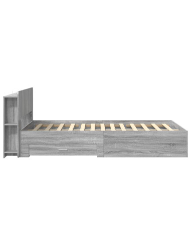 Telaio del letto con storage Sonoma grigio 120 x 190 cm